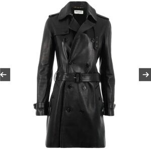 Saint Laurent Leather Trench Coat (MSRP $8k)